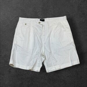 NWT Todd Snyder 7 in Hudson Pleated‎ Short Size 36 White Linen Blend